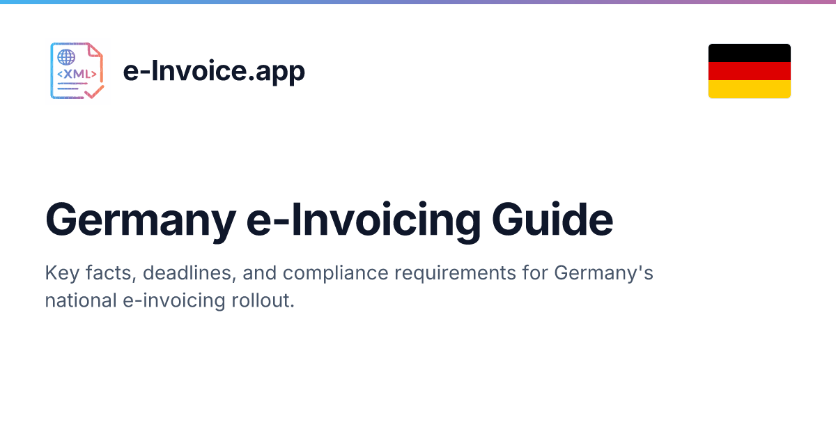 Germany e-Invoicing Guide: B2B Mandate, XRechnung & Compliance ...