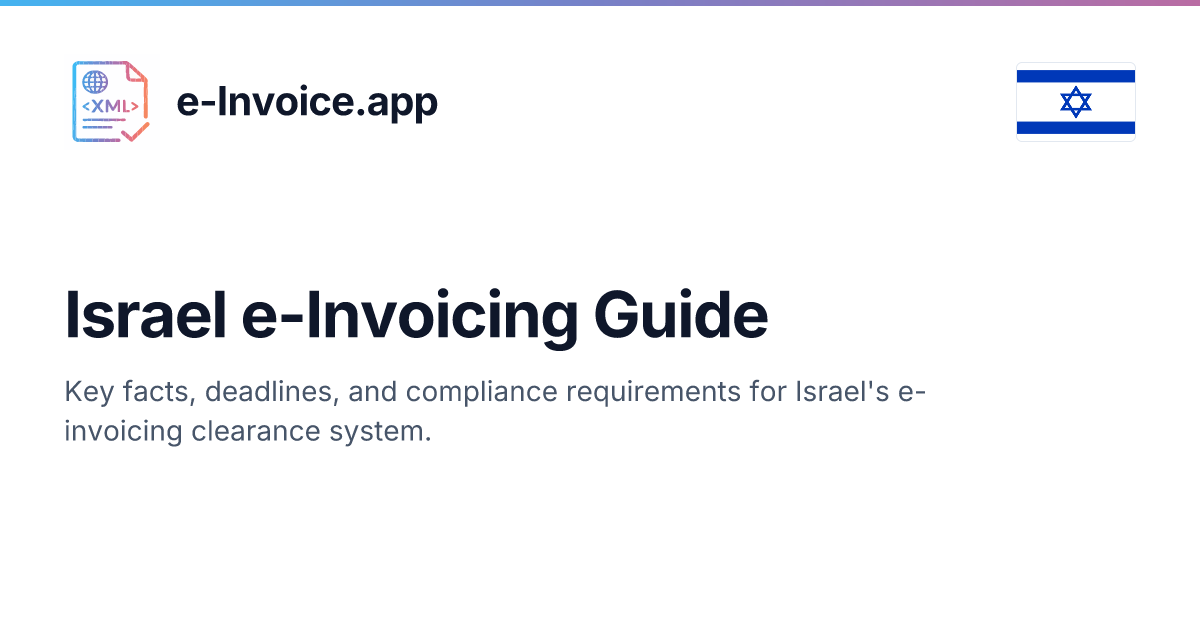 Israel e-Invoicing Guide: ITA Clearance, Allocation Numbers ...
