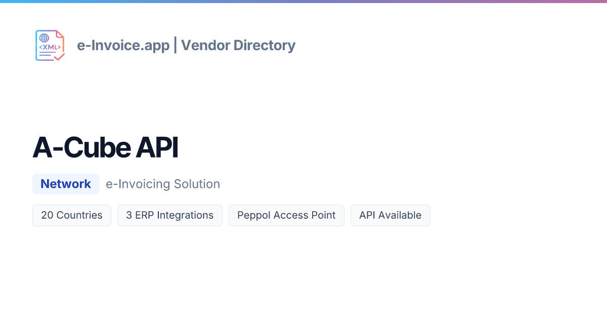 A-Cube API e-Invoicing: Features, Pricing & Compliance