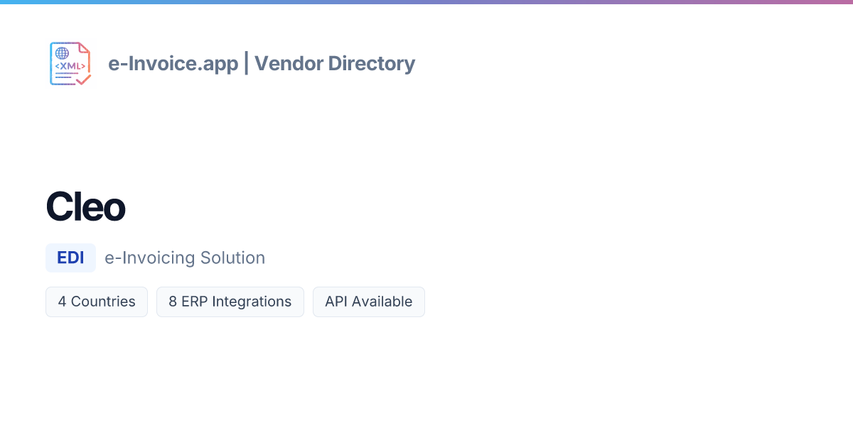 Cleo e-Invoicing: Features, Pricing & Compliance
